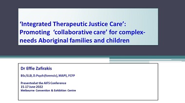 ‘Integrated Therapeutic Justice Care’: Promoting ‘collaborative care’ for complex-needs Aboriginal families
