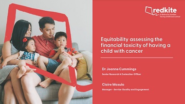 Equitability assessing the financial toxicity of having a child with cancer