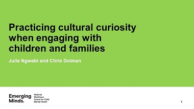 Practising cultural curiosity when engaging with children and families
