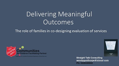Meaningful outcomes: The role of families in co-designing evaluation of services