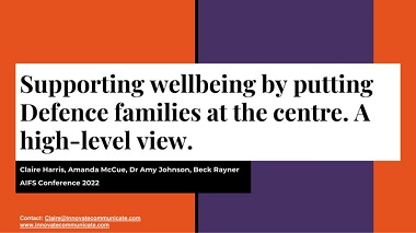Supporting wellbeing by putting Defence families at the centre: A high-level view