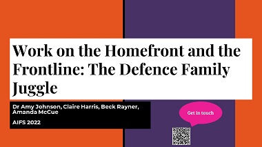 Work on the homefront and the frontline: The Defence family juggle